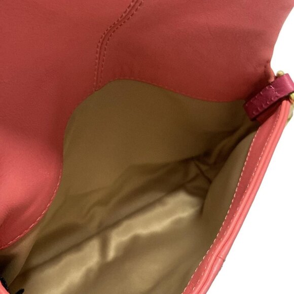 Auth COACH - Pink Leather Pouch - Picture 8 of 11